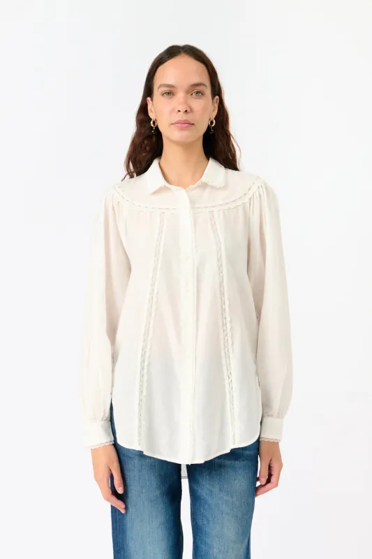 Lace Trim Blouse sold by Bessette