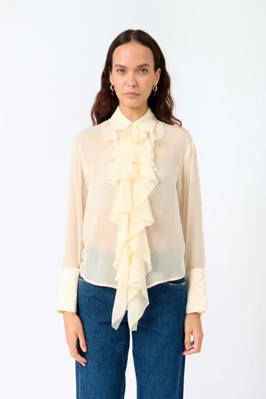 The Solidarity Star Ruffle Shirt sold by Bessette