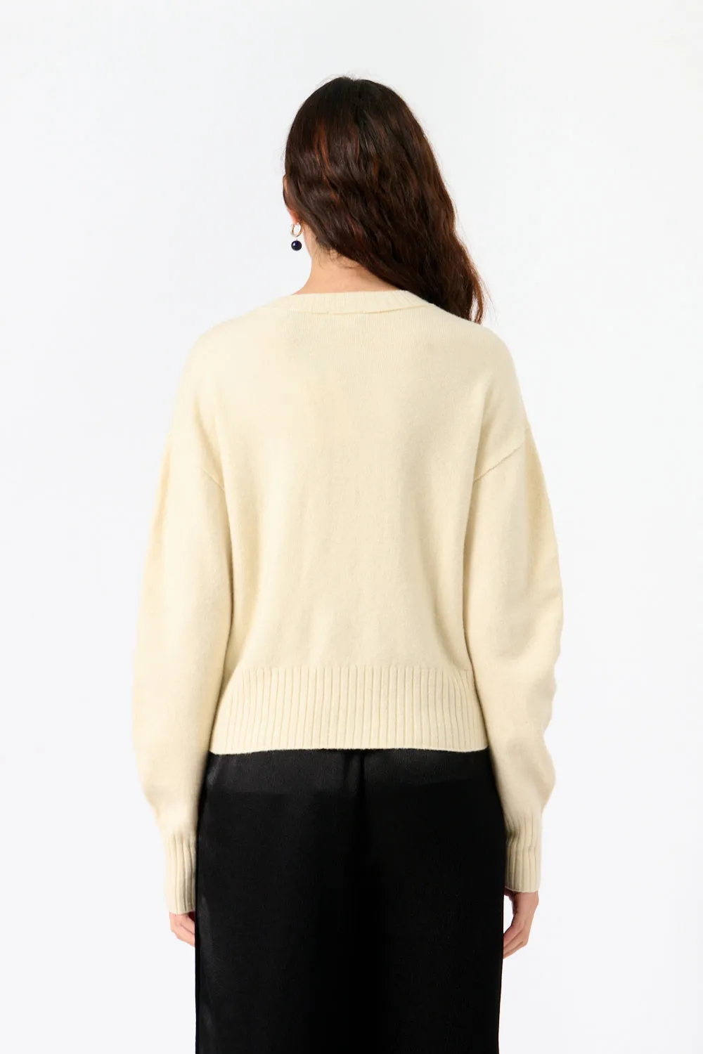 The White Classic Cardigan sold by Bessette product image thumbnail 4