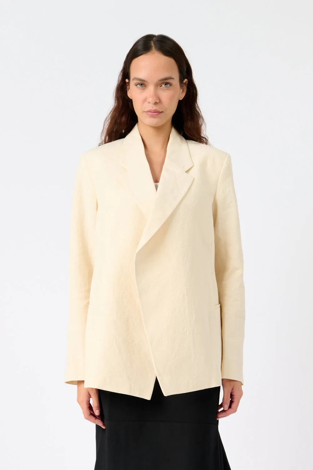 The Polus Organic Cotton and Linen Jacket sold by Bessette