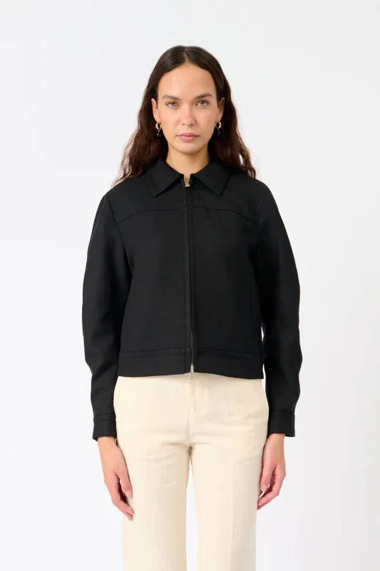 Tailored Wool Zip Jacket sold by Bessette