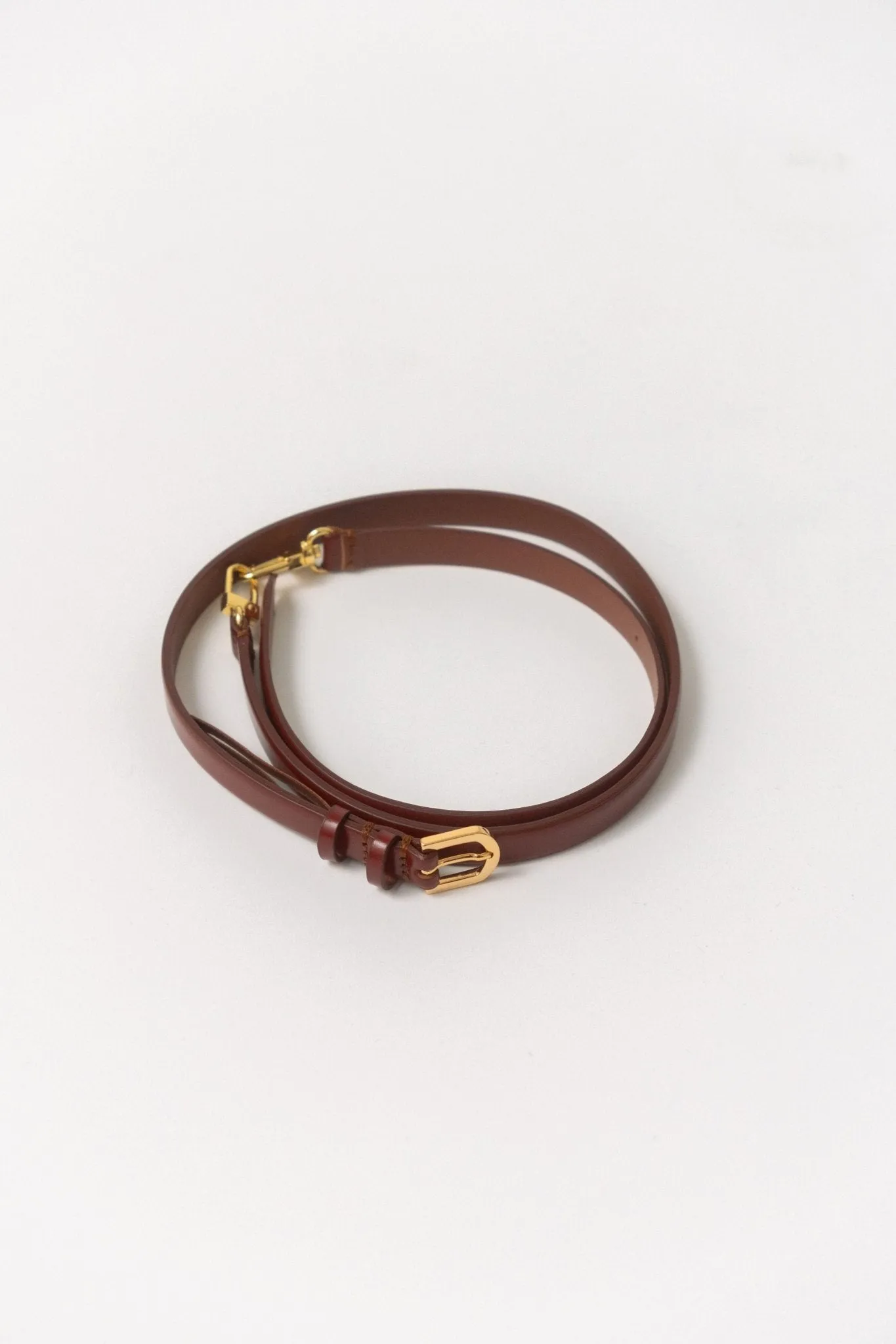 Toteme Double Clasp Leather Belt Cognac sold by Bessette product image thumbnail 2