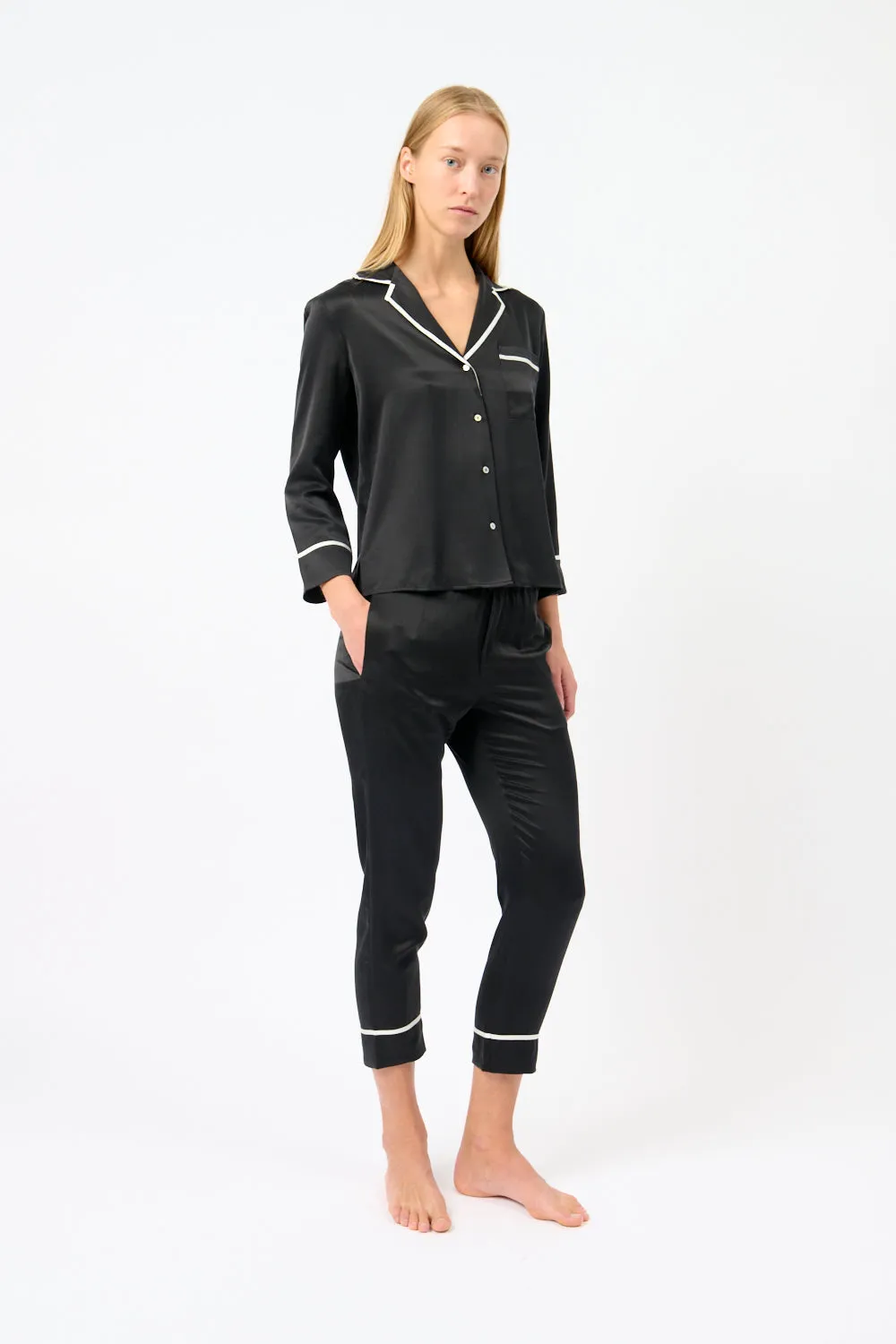 Sidney cropped pull on trouser sold by Bessette product image thumbnail 2