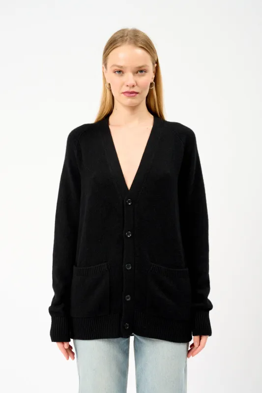 Heavy Cardigan Black sold by Bessette