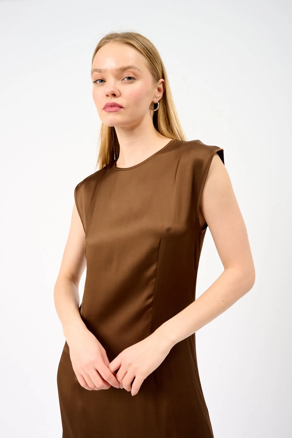 Rose Silk Satin Maxi Dress sold by Bessette product image thumbnail 2
