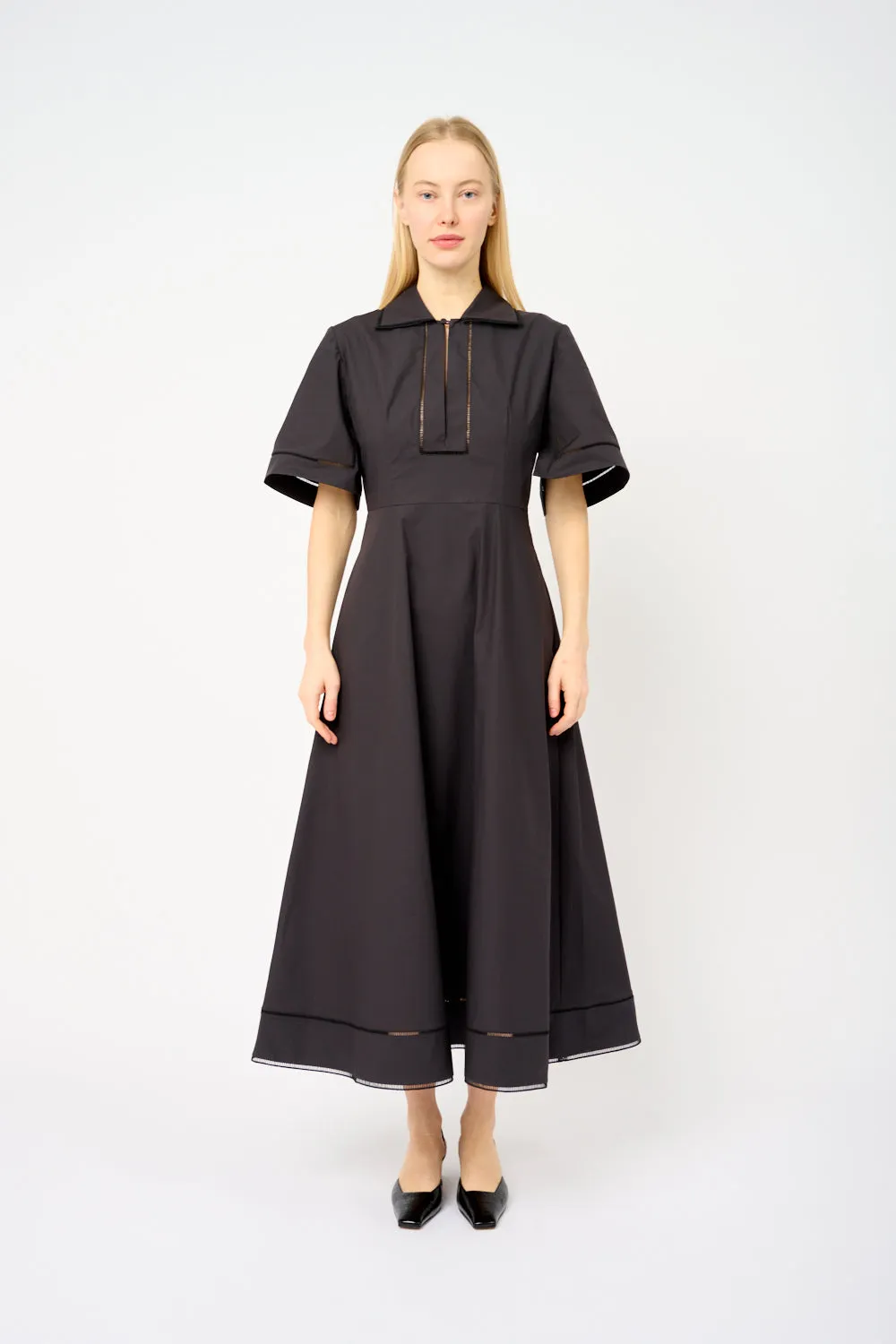 Ladder Embroidered Poplin Dress sold by Bessette