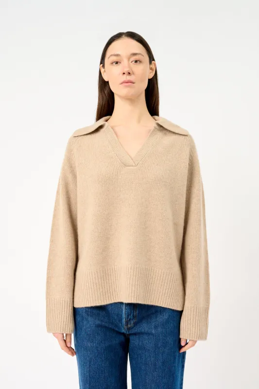 The Jenna Sweater Taupe sold by Bessette