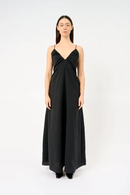 Hammered Silk V-Neck Dress sold by Bessette