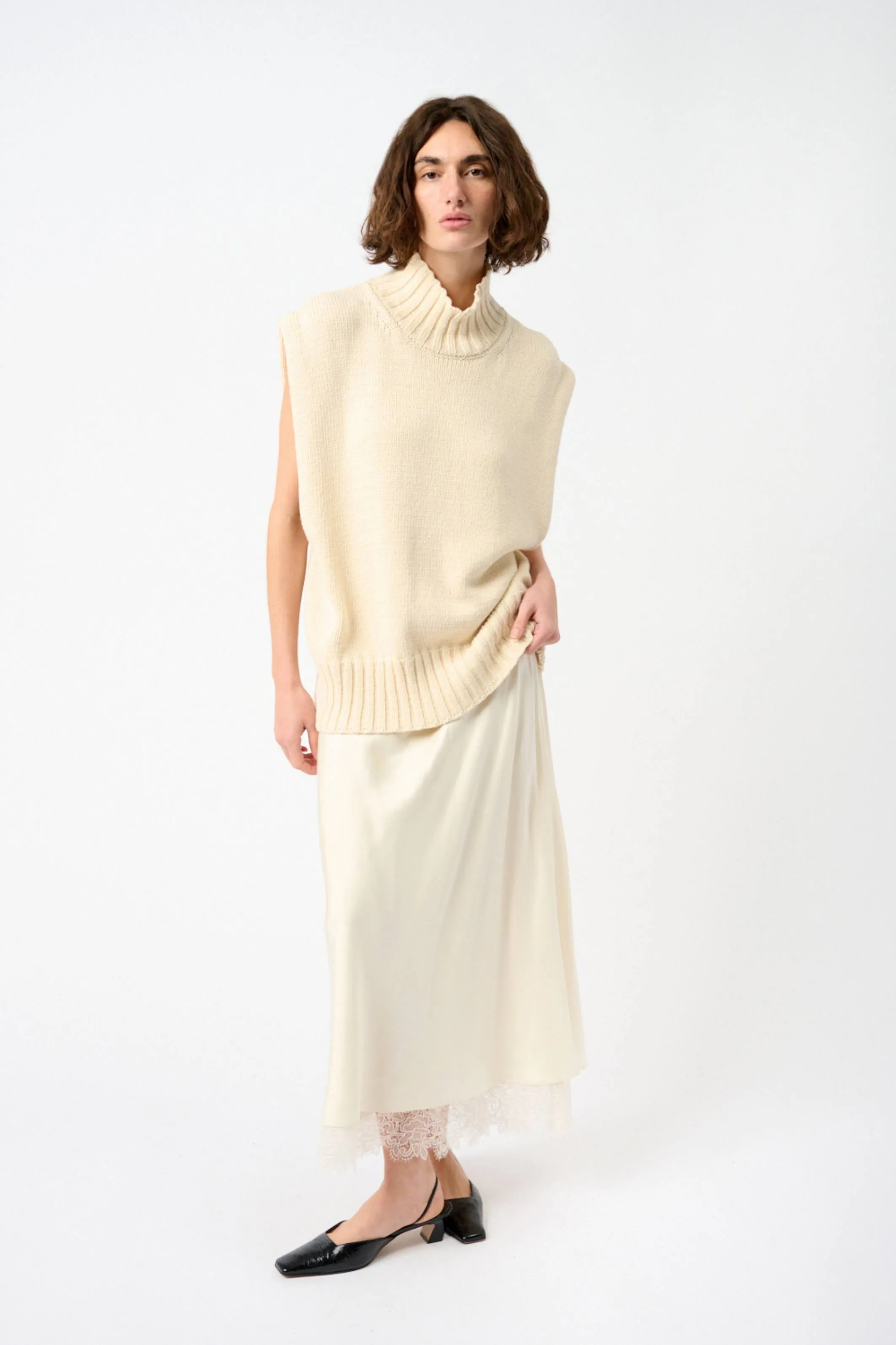 Silk Lace Edged Skirt sold by Bessette product image thumbnail 2