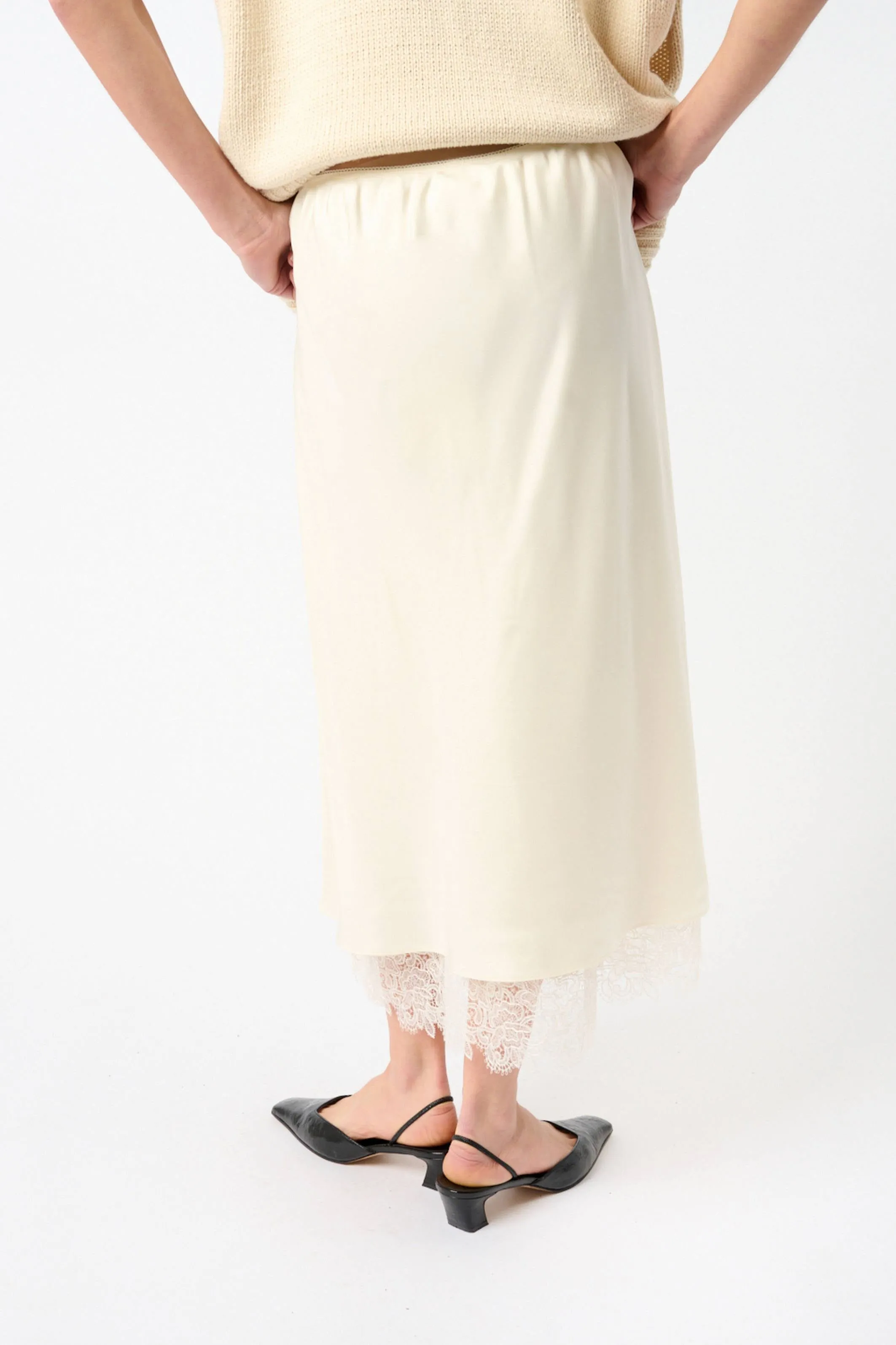 Silk Lace Edged Skirt sold by Bessette product image thumbnail 4