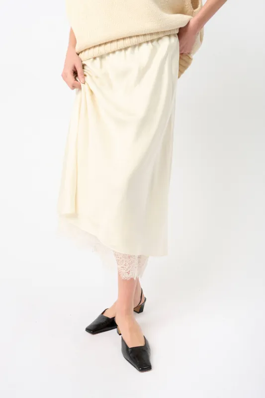 Silk Lace Edged Skirt sold by Bessette