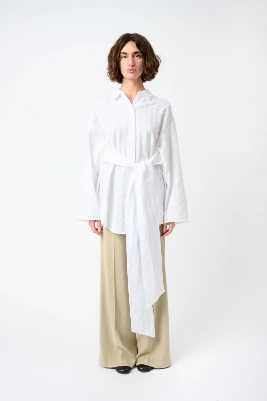 The Claire Wrap Shirt made by TOVE