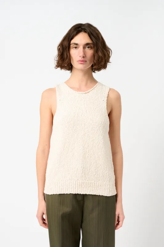 Textured-cotton tank made by Rohe