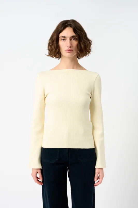 Ribbed Boat-Neck Long Sleeve made by Rohe