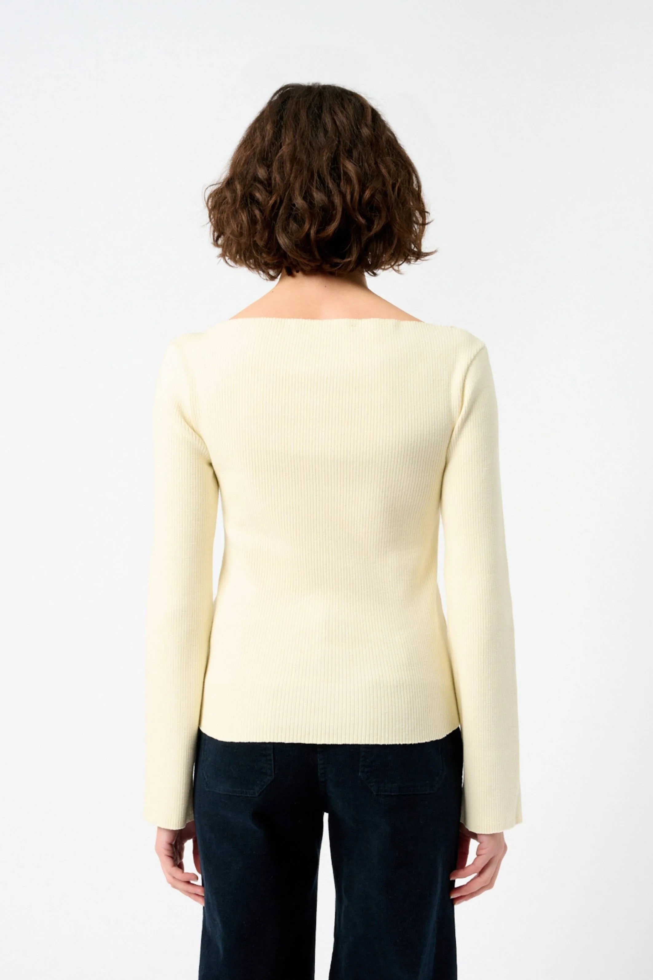 Ribbed Boat-Neck Long Sleeve sold by Bessette product image thumbnail 3
