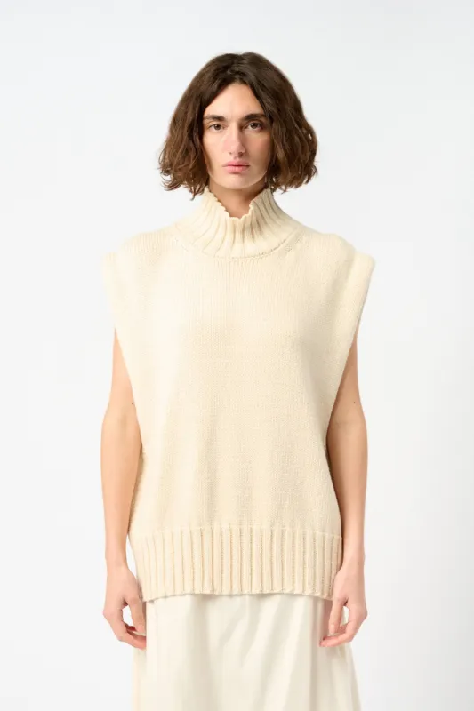 Cashmere-Blend Turtleneck Vest sold by Bessette