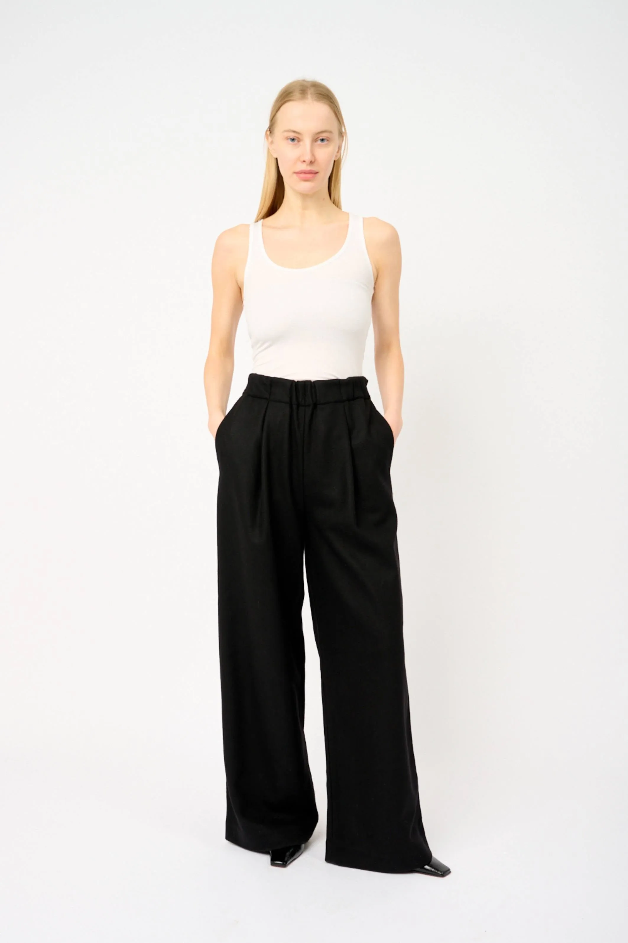 Waisted Wool Trousers sold by Bessette