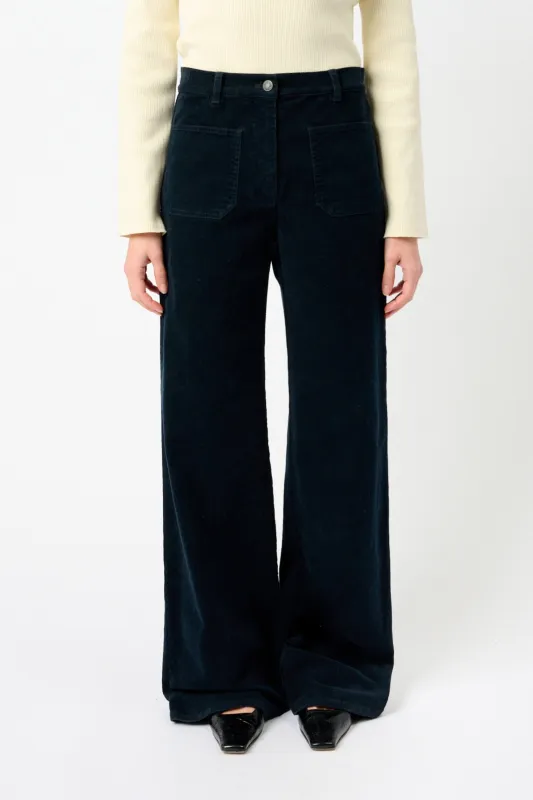 Cotton-Blend Corduroy Flared Pants sold by Bessette