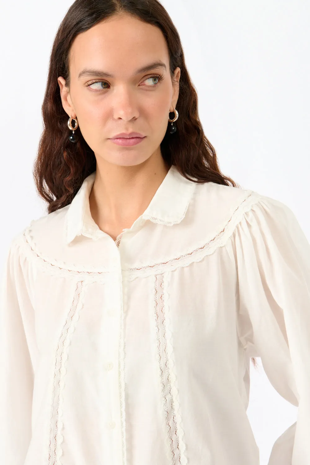Lace Trim Blouse sold by Bessette product image thumbnail 3