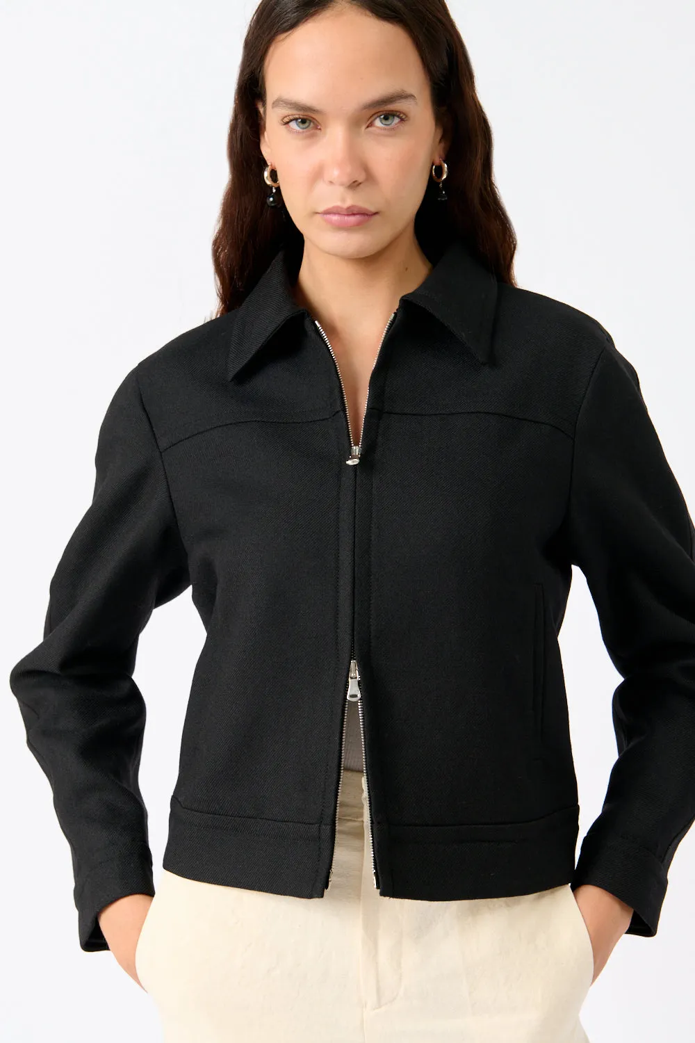 Tailored Wool Zip Jacket sold by Bessette product image thumbnail 3