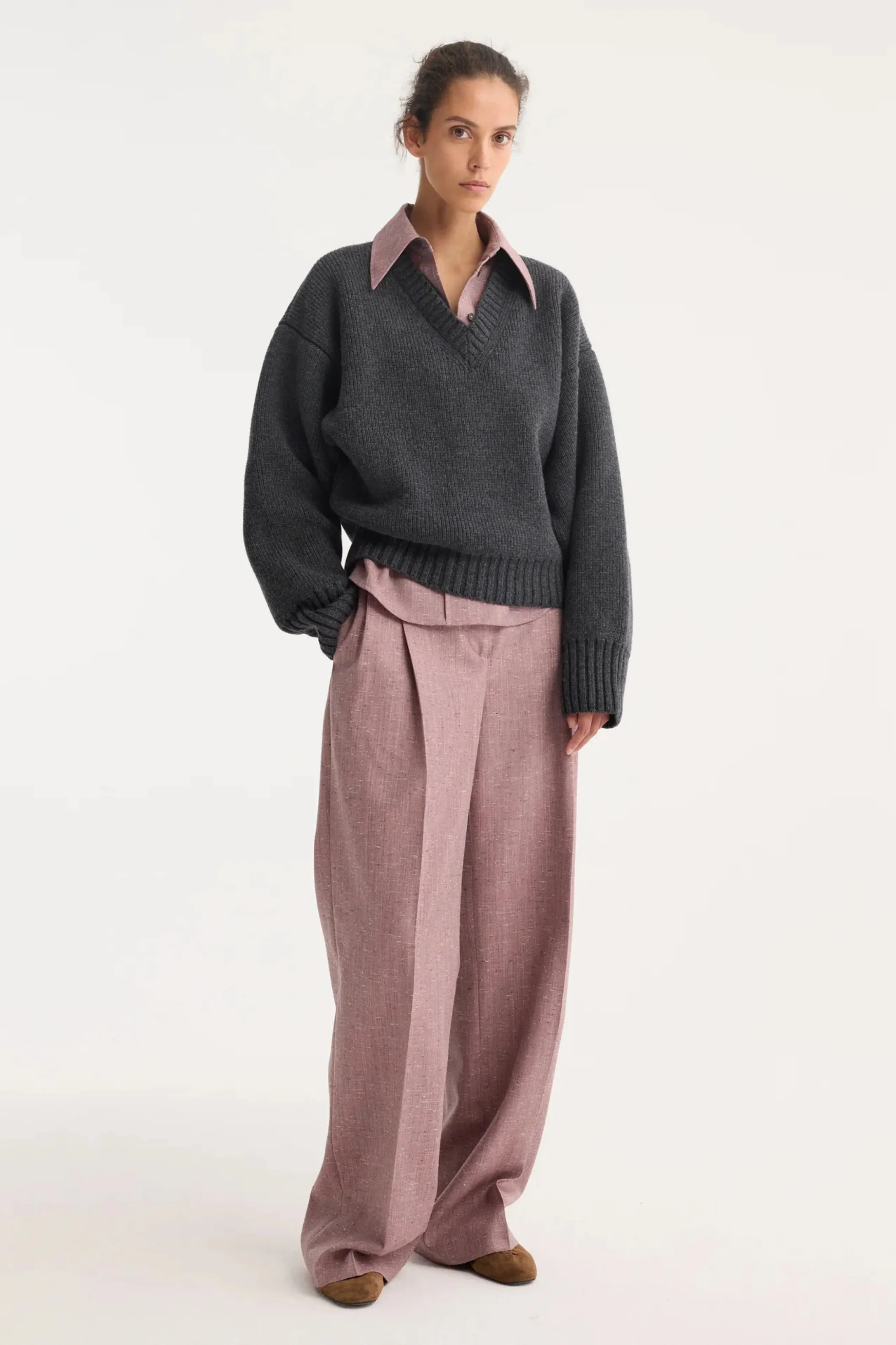 Sculptural Compact V-Neck sold by Bessette product image thumbnail 3