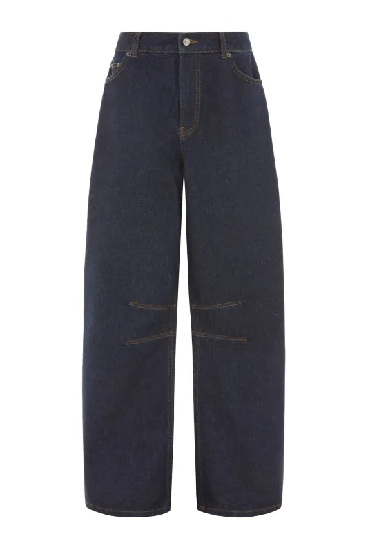 Mid Rise Rigid Barrel Jeans made by Aligne