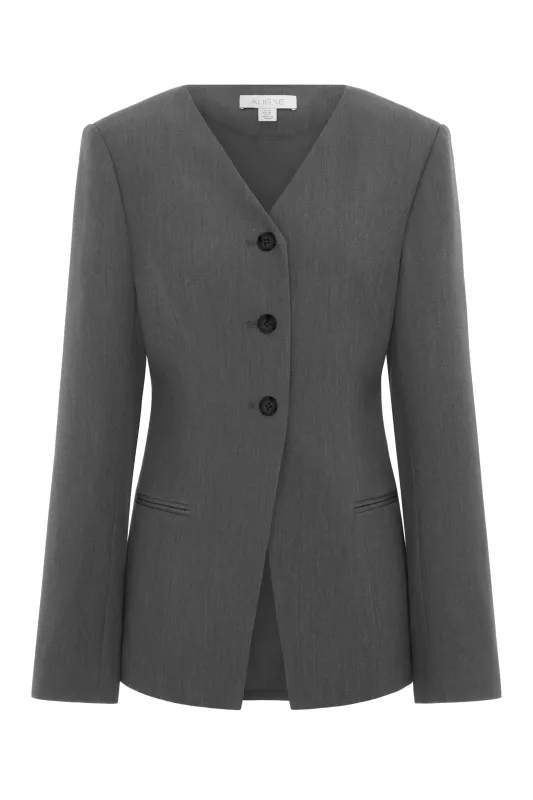 Daphne V Neck Waisted Blazer made by Aligne