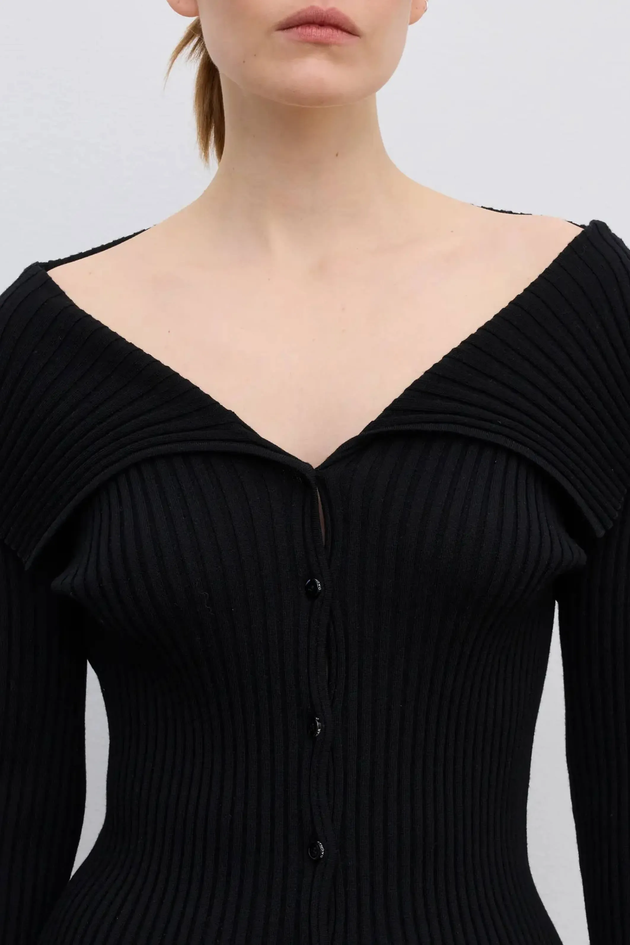 Merino Rib Cardigan sold by Bessette product image thumbnail 3
