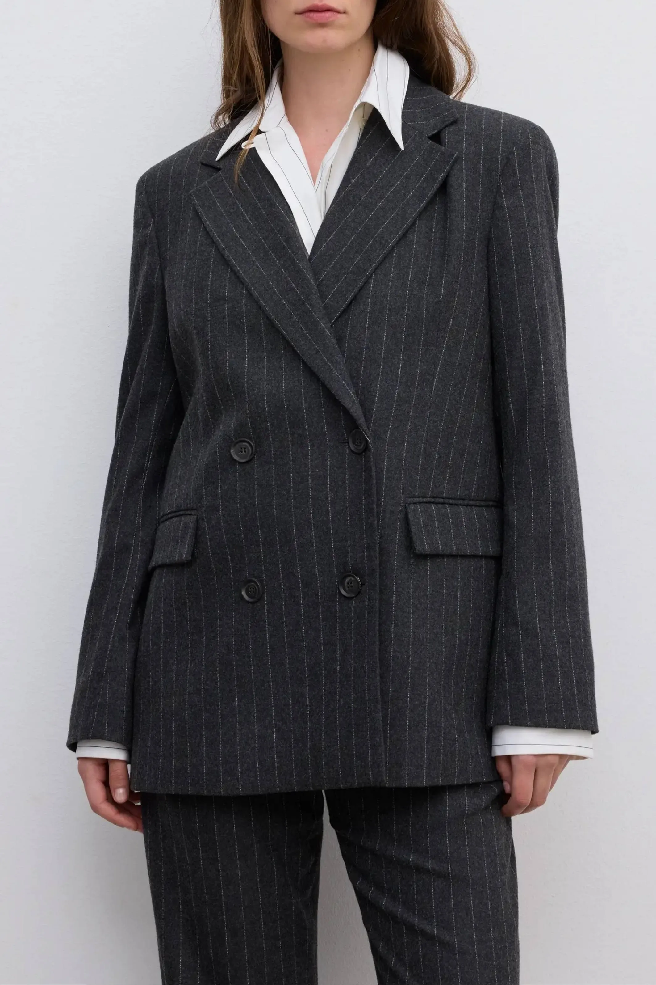 Classic Pinstripe Blazer sold by Bessette
