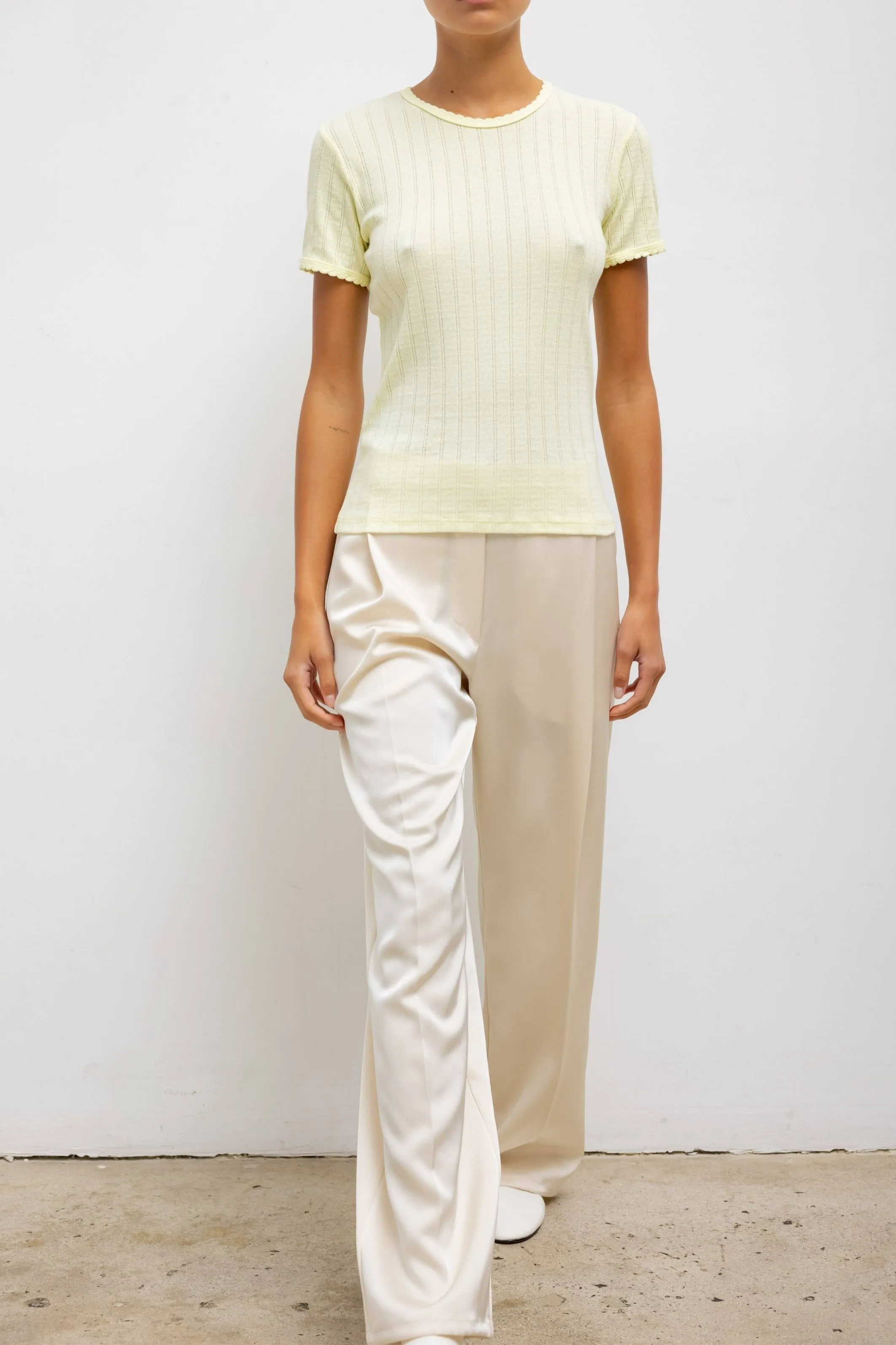 Canary Pointelle Slim Fit Tee sold by Bessette product image thumbnail 3