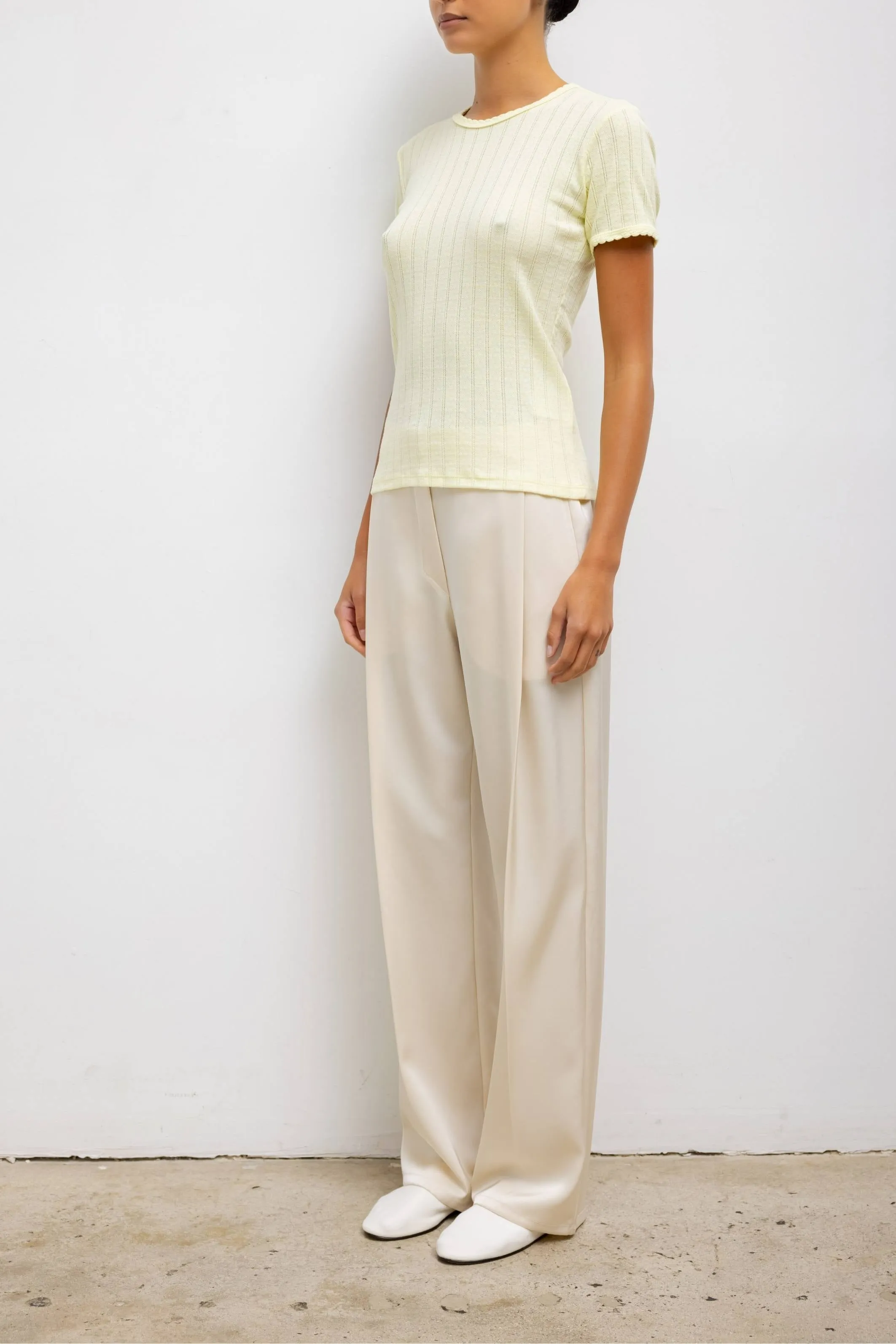 Canary Pointelle Slim Fit Tee sold by Bessette product image thumbnail 4