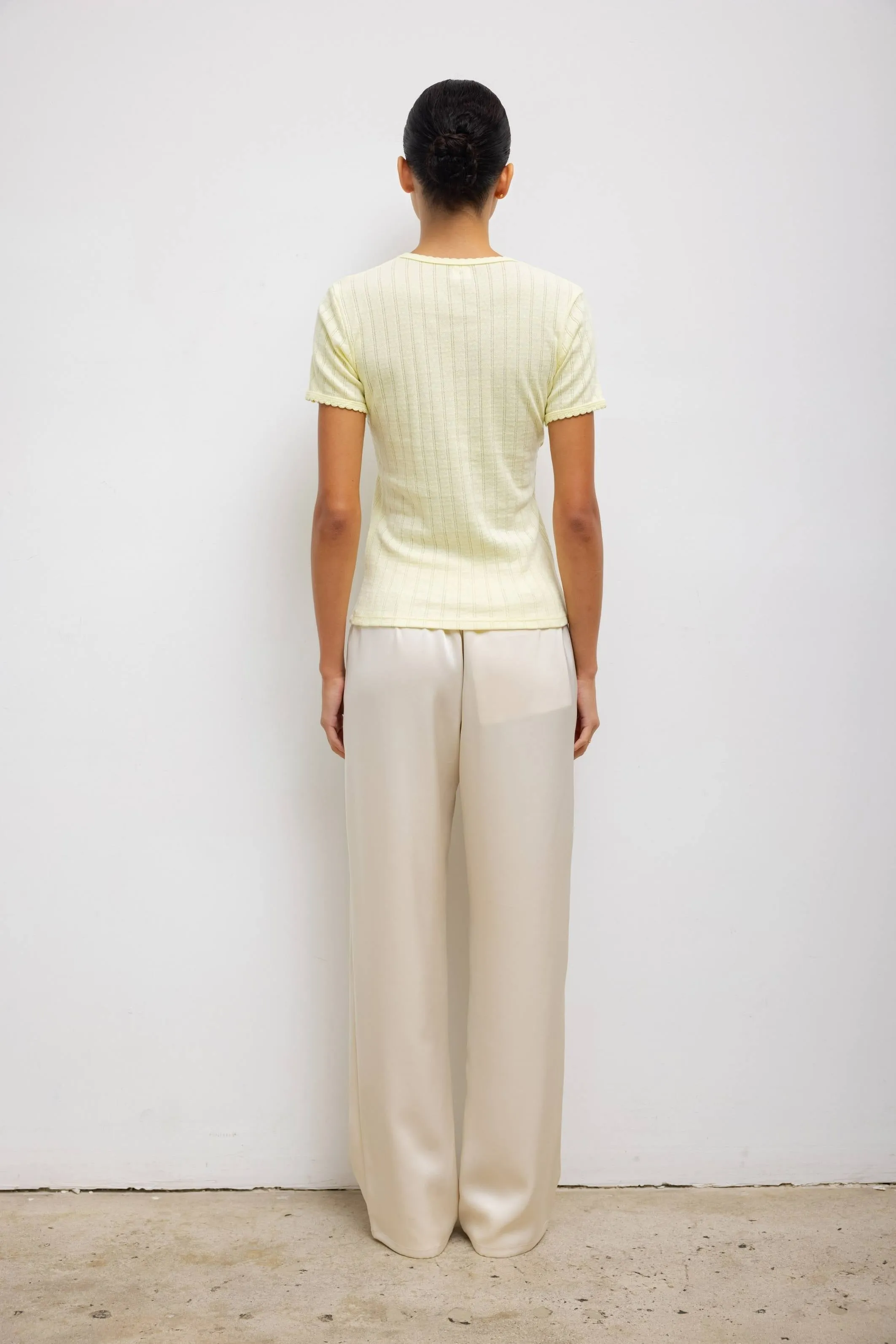 Canary Pointelle Slim Fit Tee sold by Bessette product image thumbnail 5