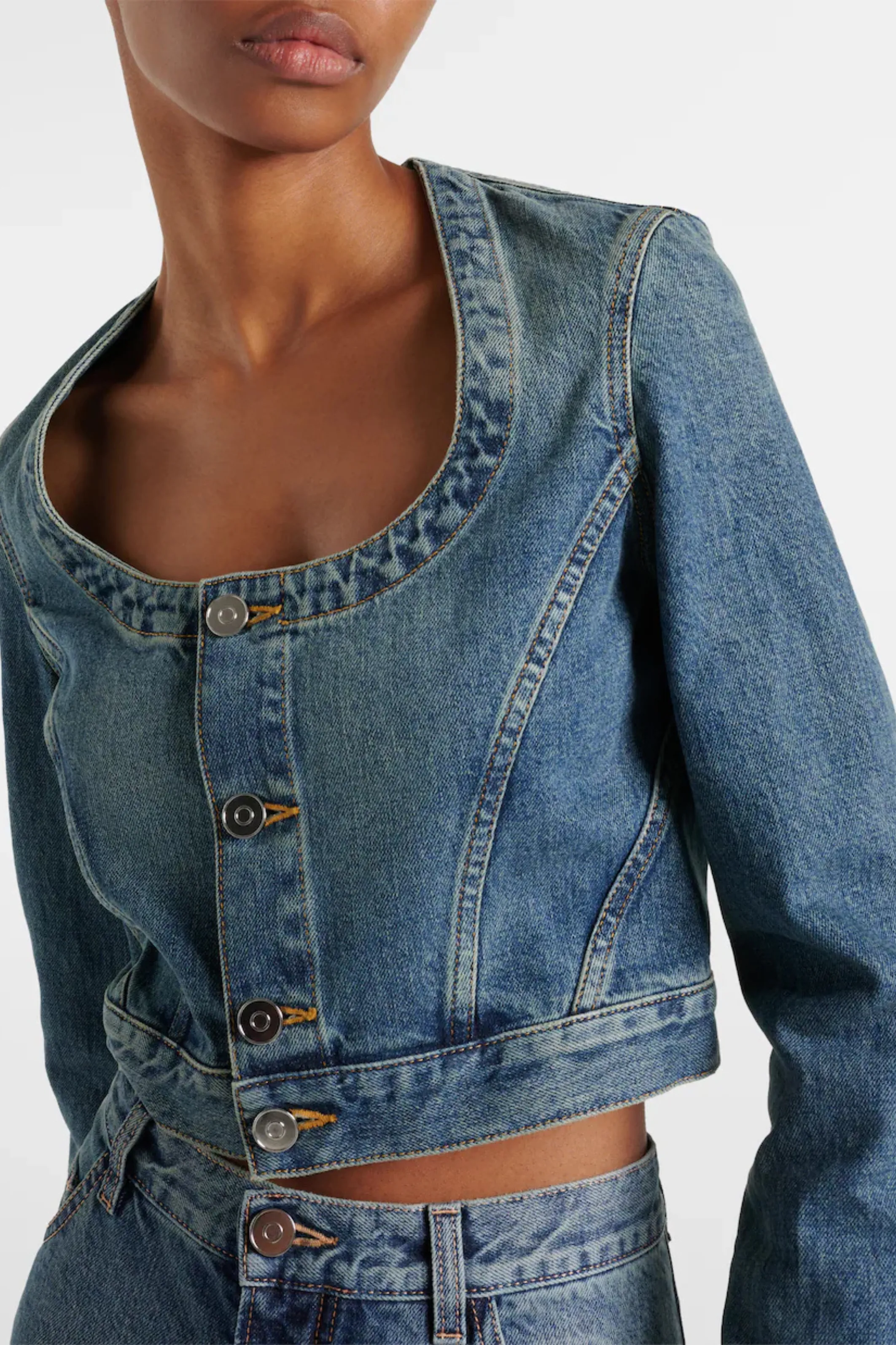 Cropped Denim Jacket sold by Bessette product image thumbnail 3
