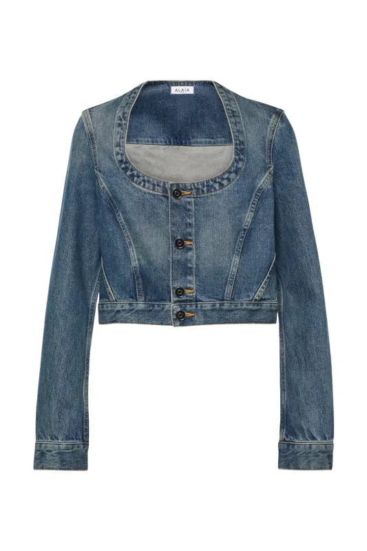 Cropped Denim Jacket made by Alaia