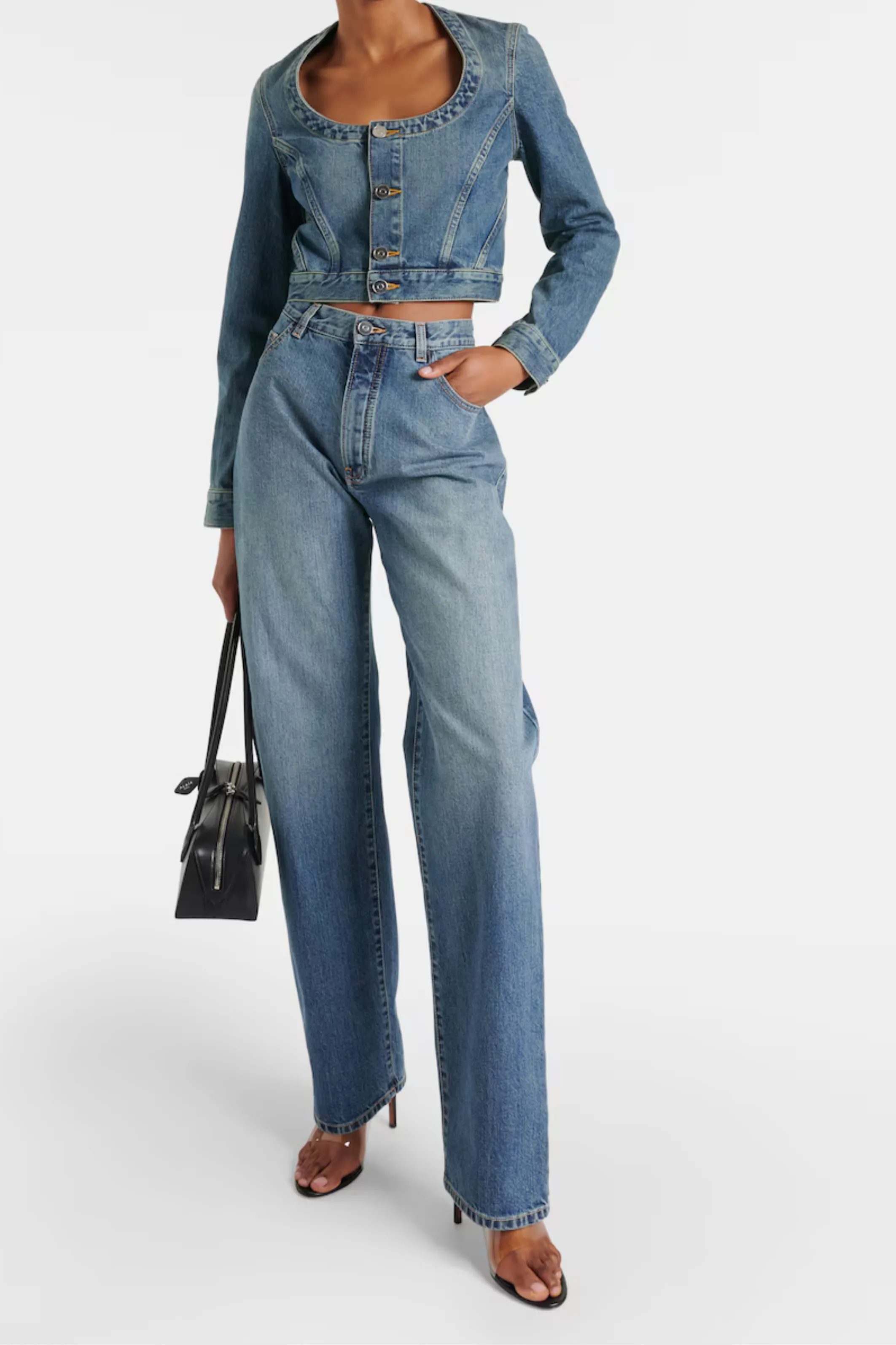 Cropped Denim Jacket sold by Bessette product image thumbnail 2
