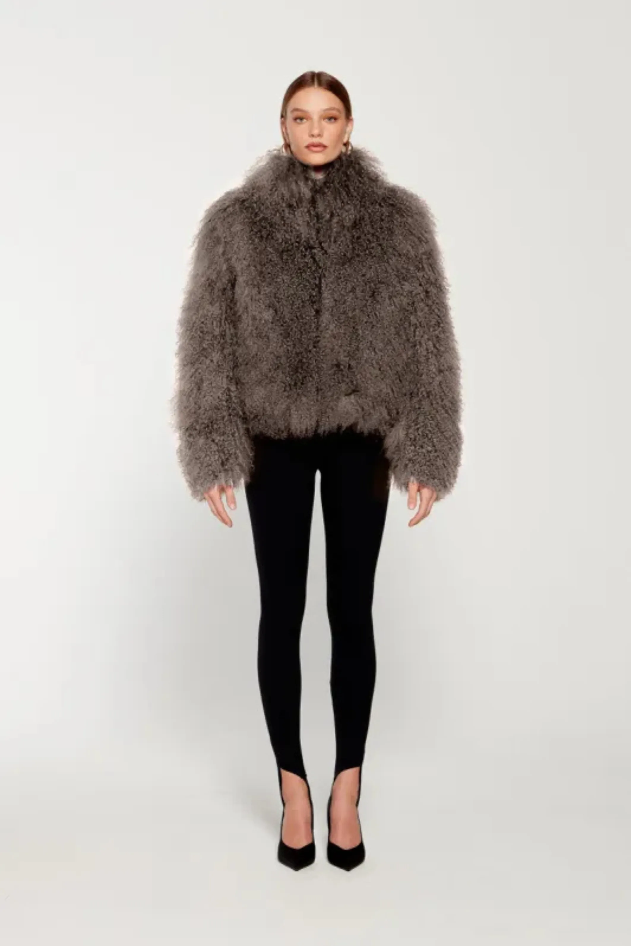 Rochelle Shearling Jacket mushroom sold by Bessette product image thumbnail 2