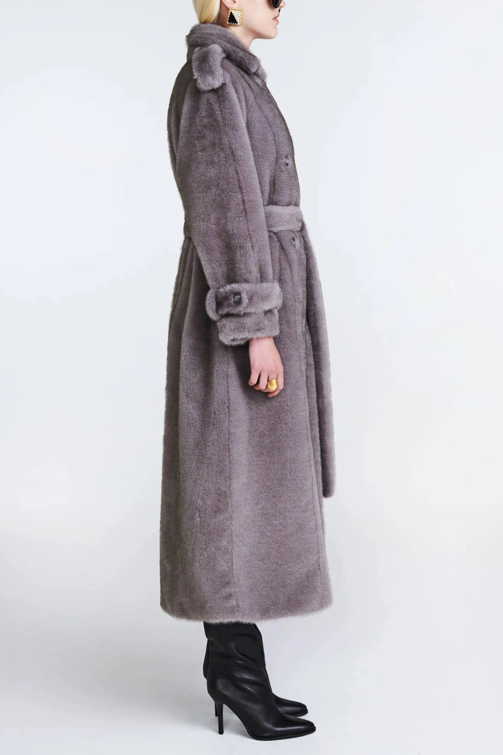 Thalia Fur Coat Slate grey sold by Bessette product image thumbnail 4