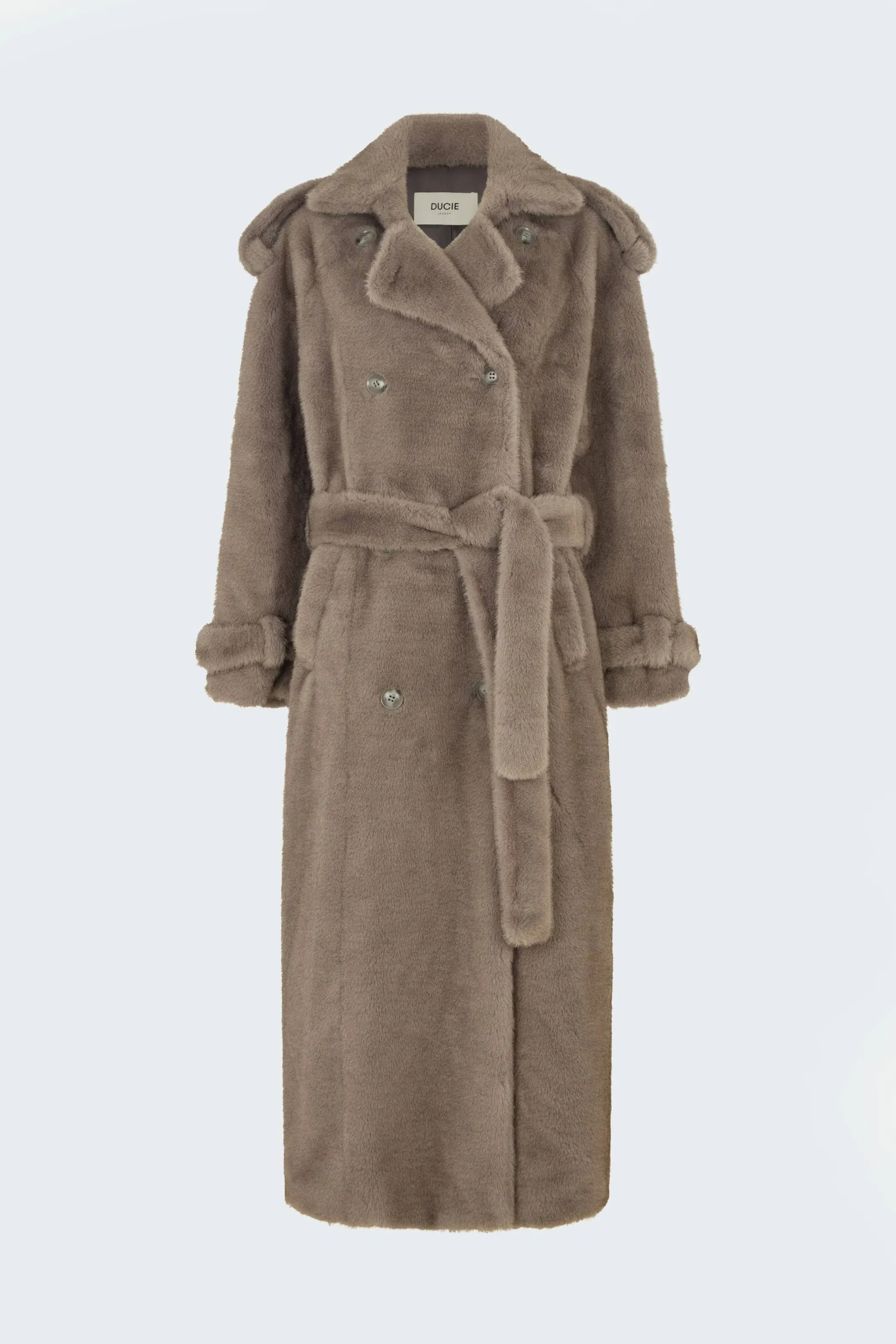 Thalia Fur Coat Slate grey sold by Bessette