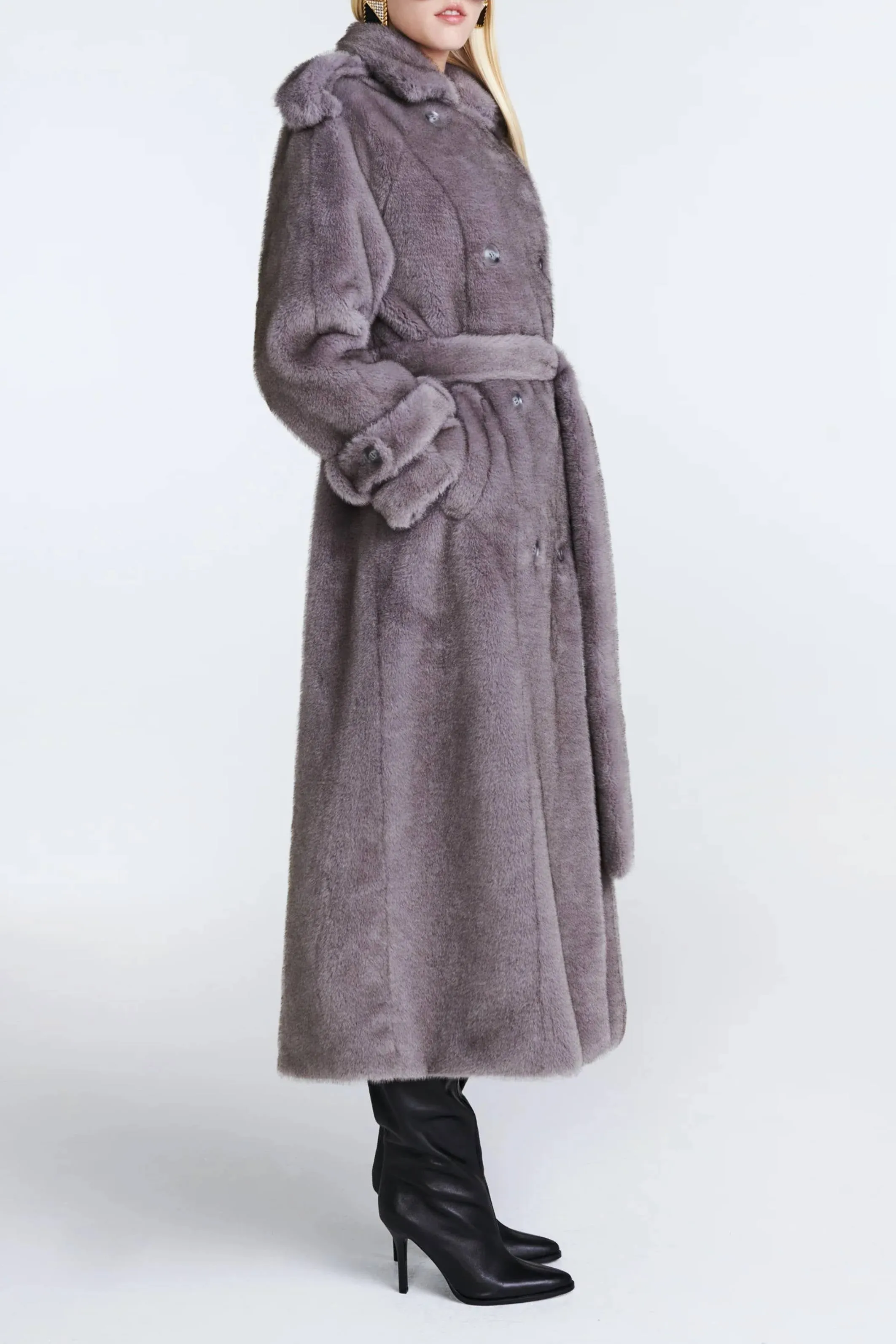 Thalia Fur Coat Slate grey sold by Bessette product image thumbnail 5