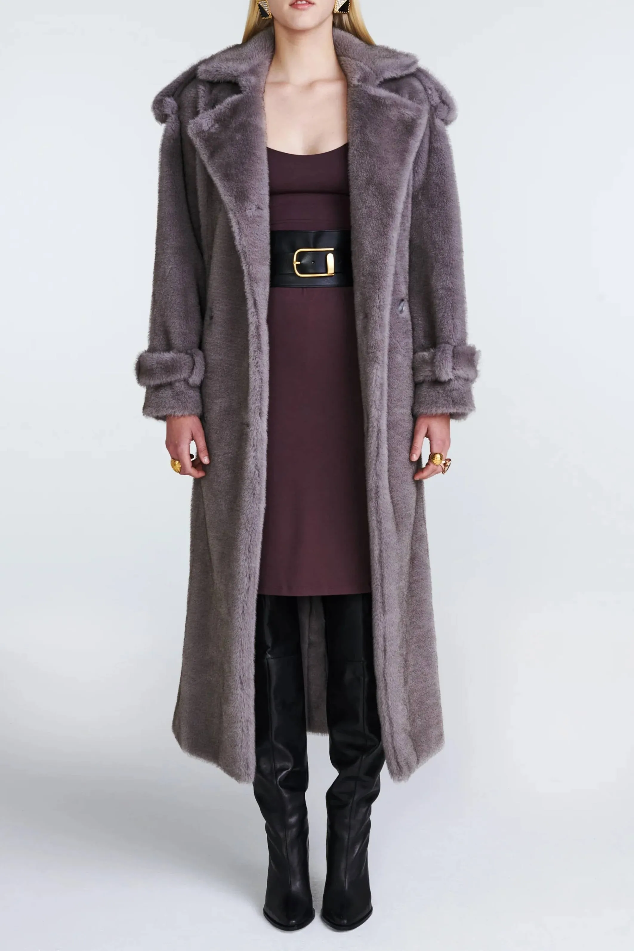 Thalia Fur Coat Slate grey sold by Bessette product image thumbnail 3