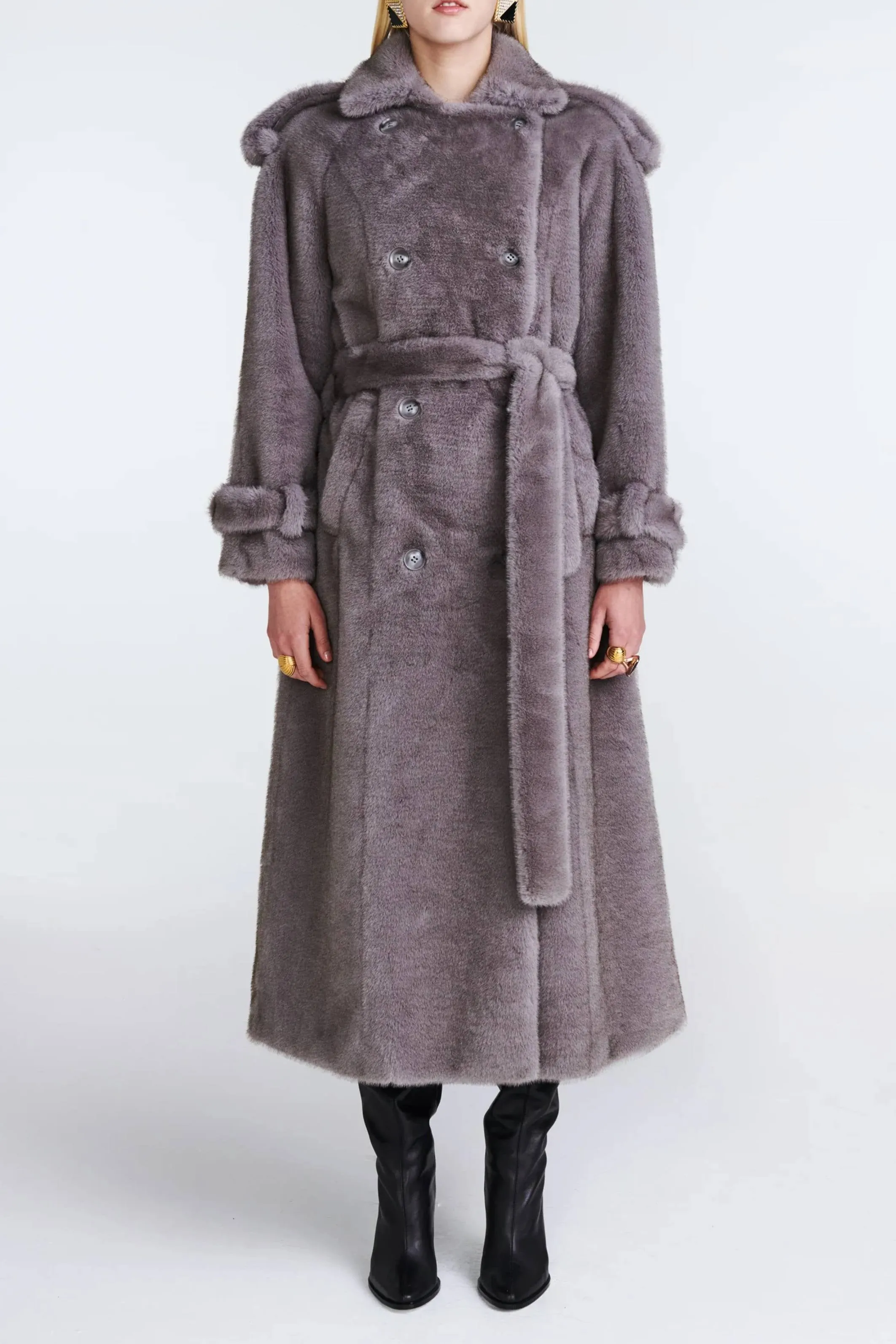 Thalia Fur Coat Slate grey sold by Bessette product image thumbnail 2