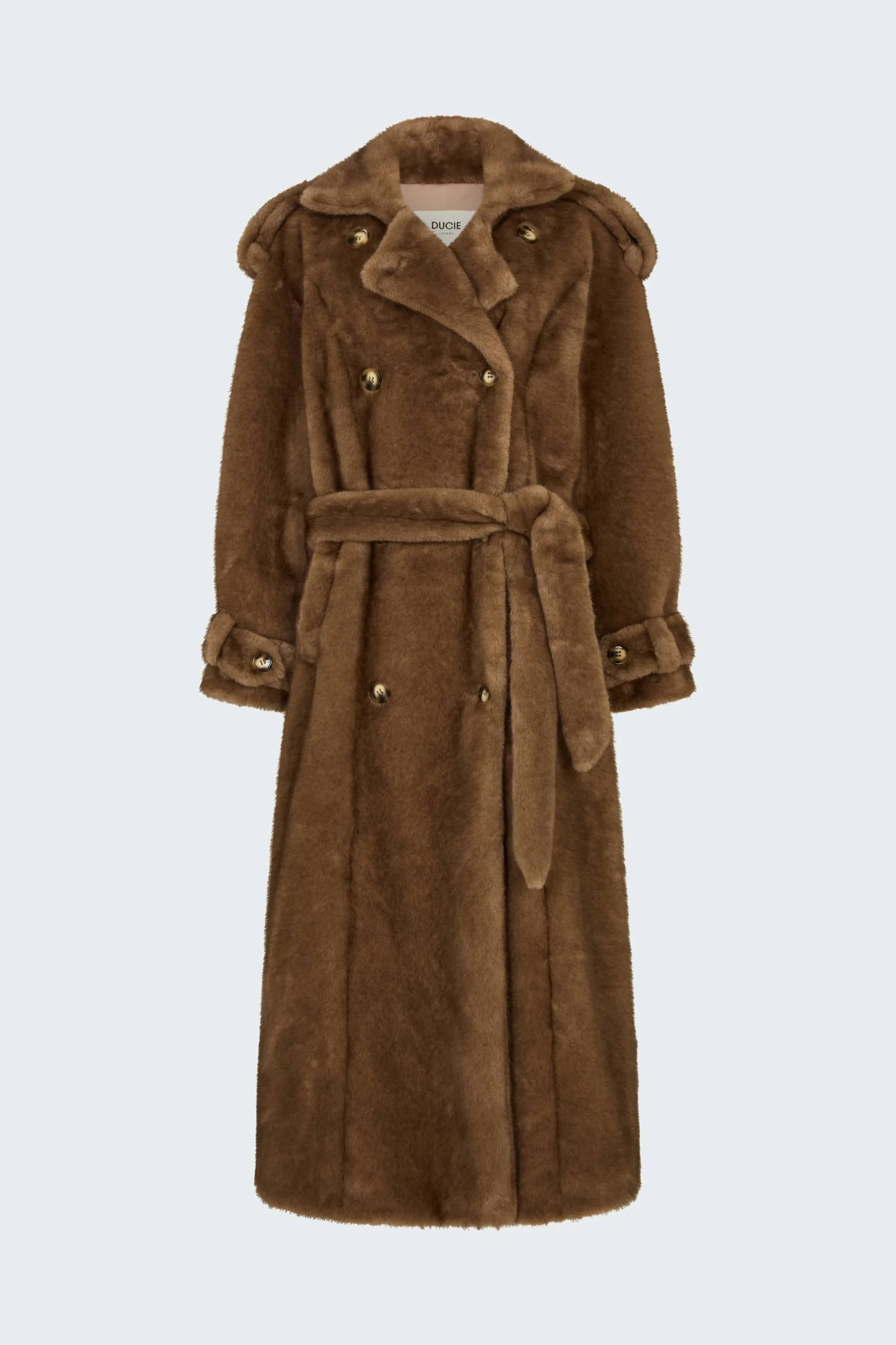 Thalia Fur Coat chestnut sold by Bessette