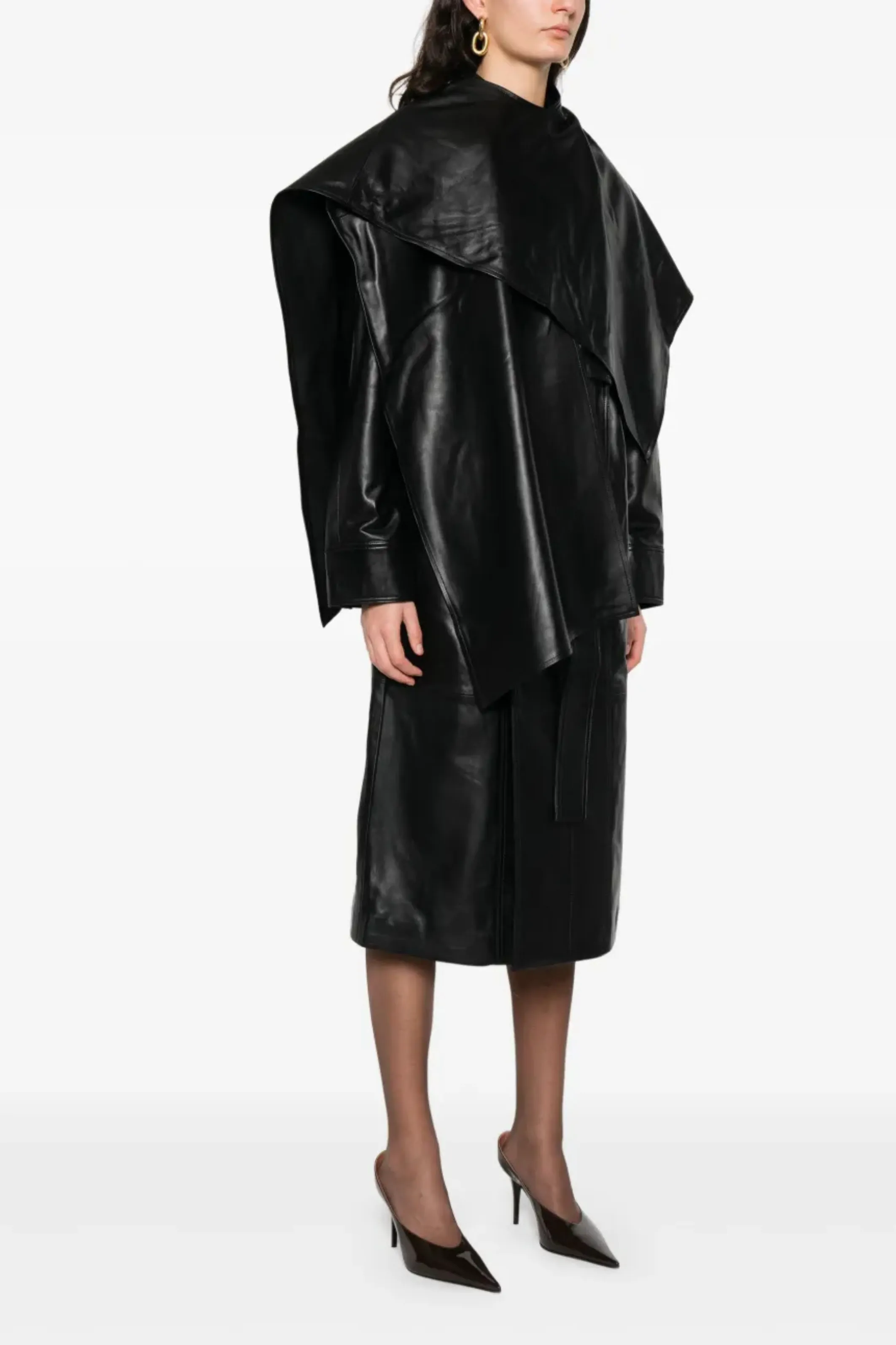 Nina Leather Coat Black sold by Bessette product image thumbnail 3