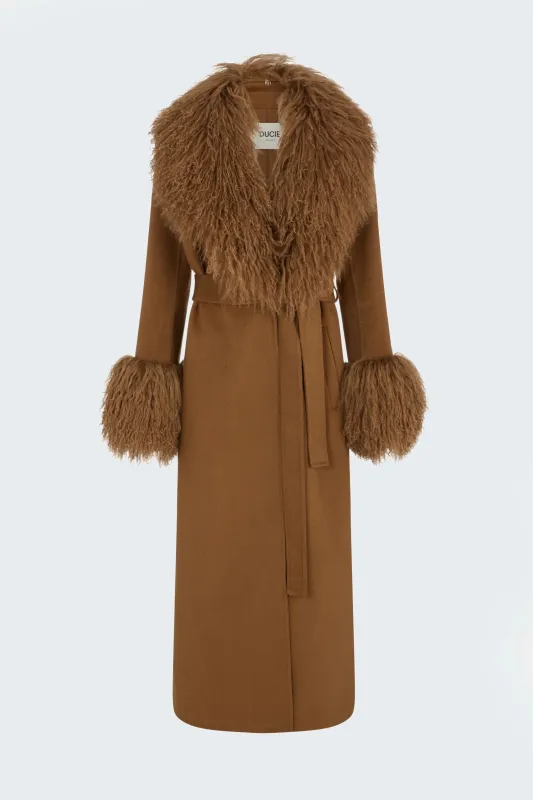 Lily Wool Coat Burnt Sienna made by DUCIE