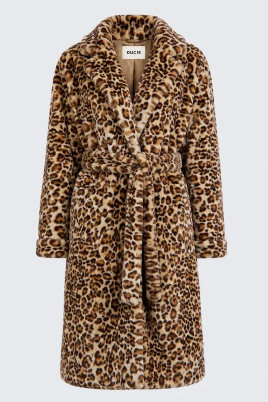Vera Fur Coat Leopard made by DUCIE