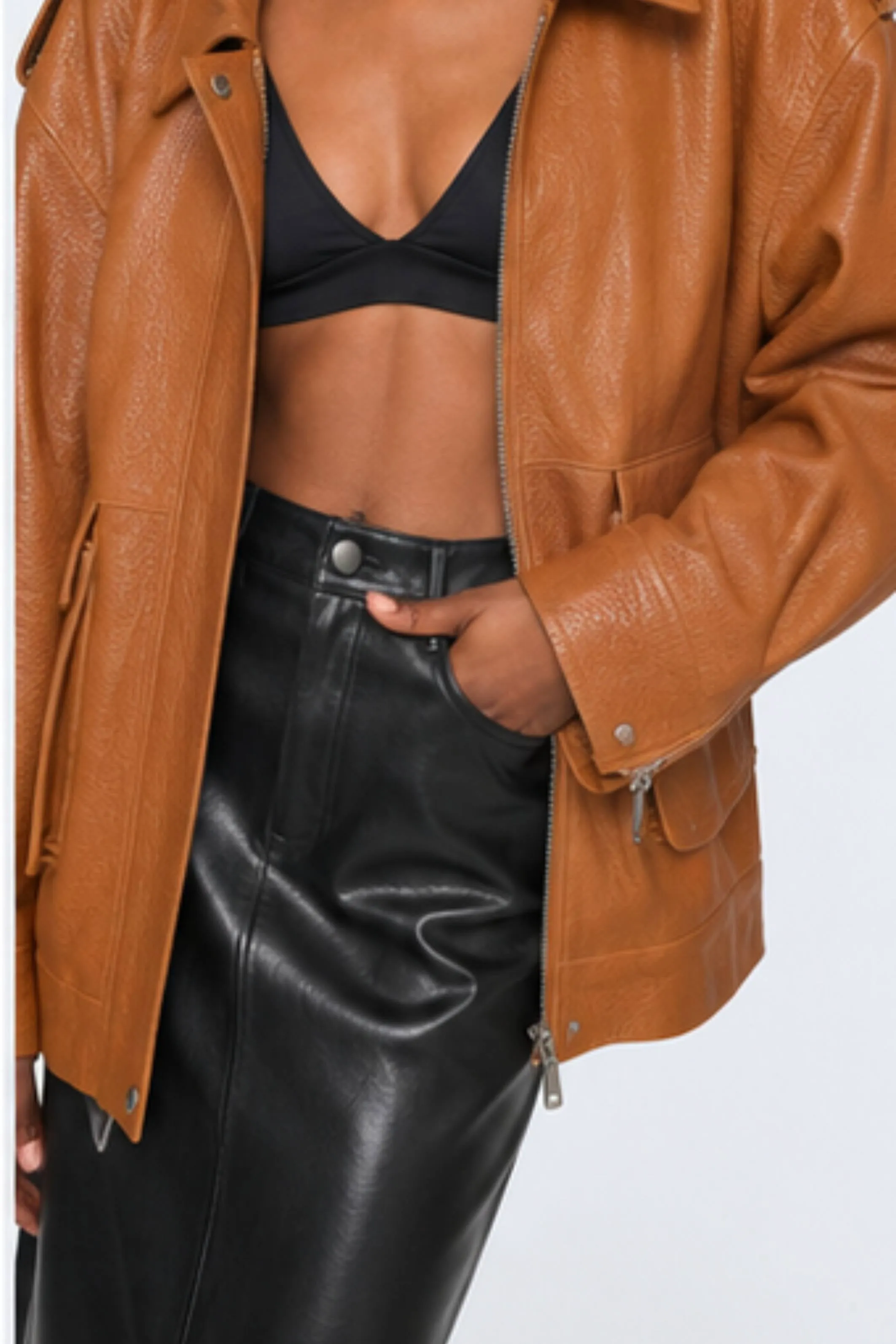 Opal Leather Jacket cognac sold by Bessette product image thumbnail 4