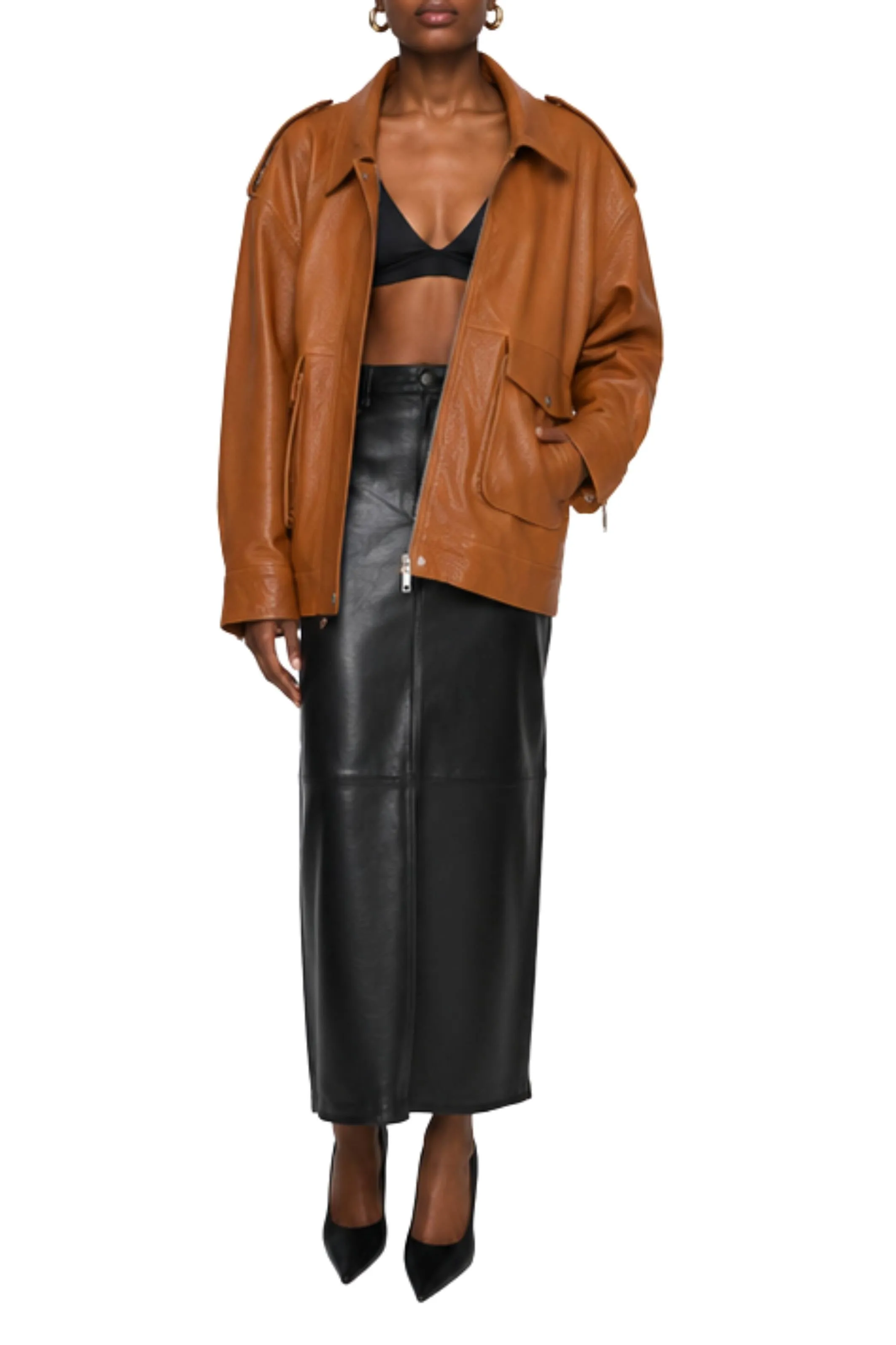 Opal Leather Jacket cognac sold by Bessette product image thumbnail 2
