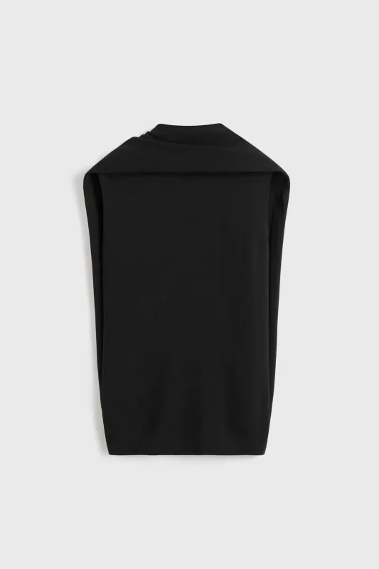 Cocoon cape blouse black made by Toteme