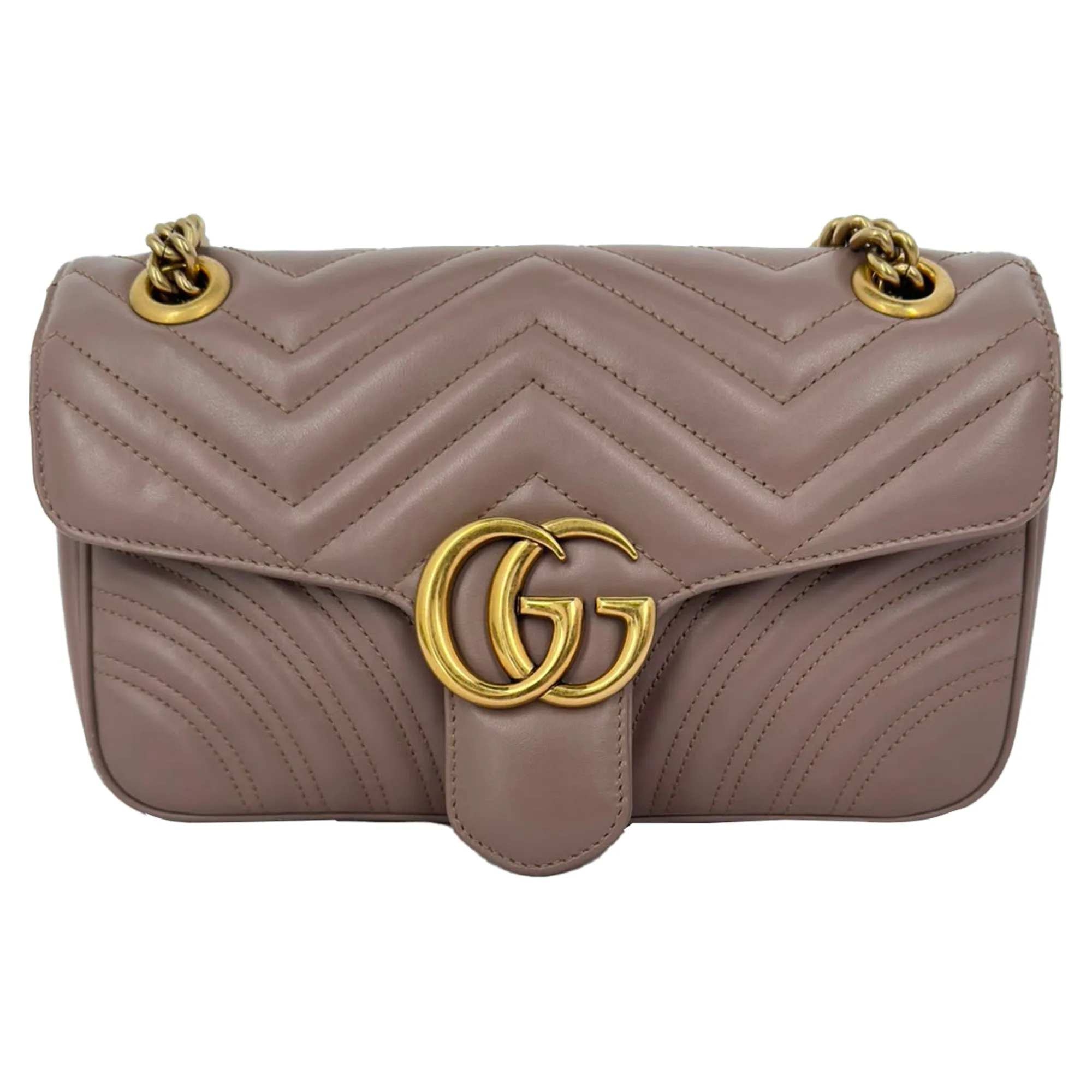Gucci Medium GG Marmont Crossbody Bag in Tan Leather sold by Bessette product image thumbnail 4