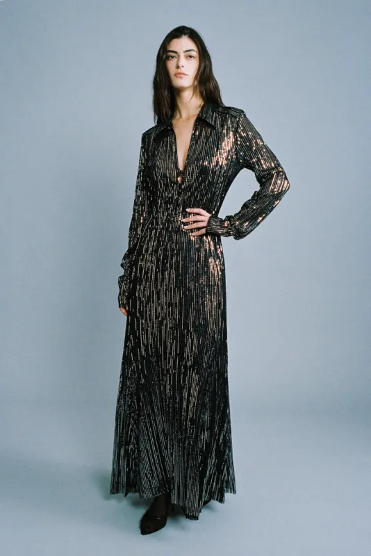 SABINA MUSAYEV Orbit Maxi Dress - Black sold by Bonvion